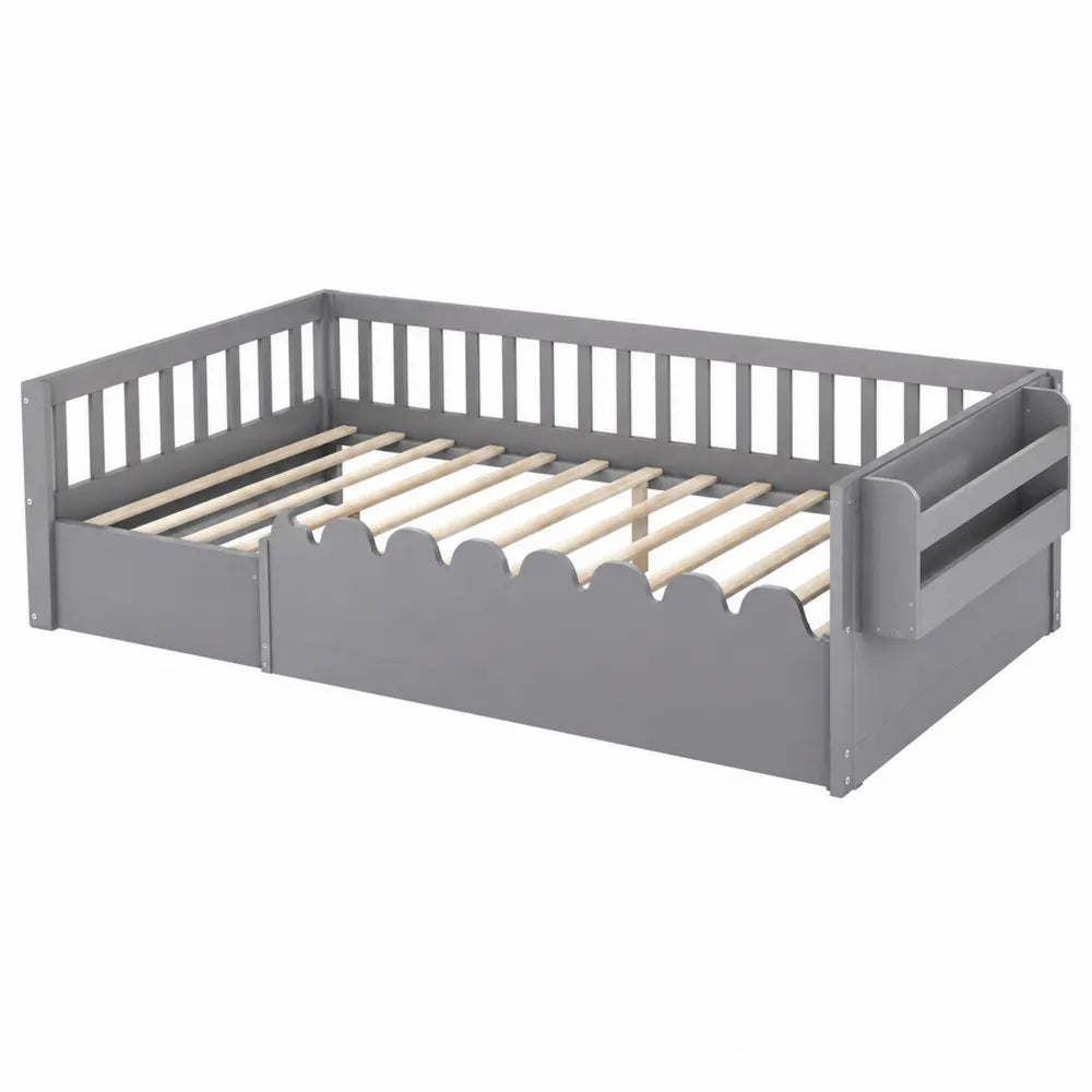 Lit enfant en bois Gris 200 x 90 cm