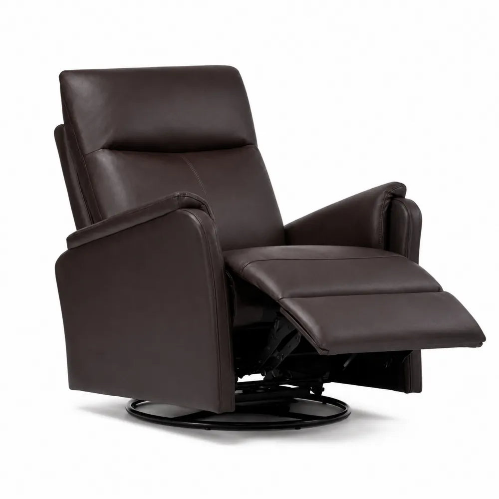 Fauteuil inclinable en cuir synthétique marron